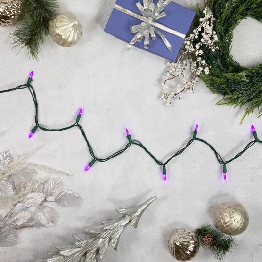 50ct. LED Mini Christmas String Lights with Green Wire